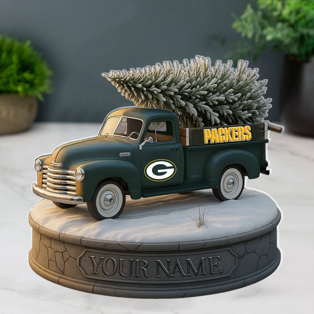 GB Custom NFL Christmas Acrylic Block Plaque Decor DatND DVT