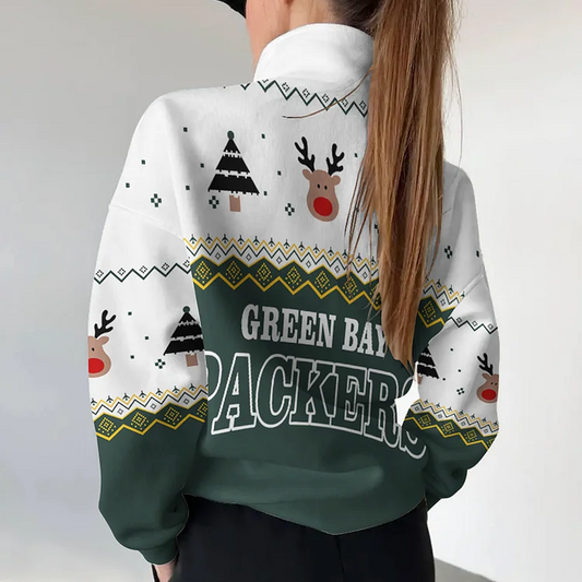 GB X NFL Women's Outdoor Casual Stand Collar Long Sleeve Pullover DATND THUONGNH