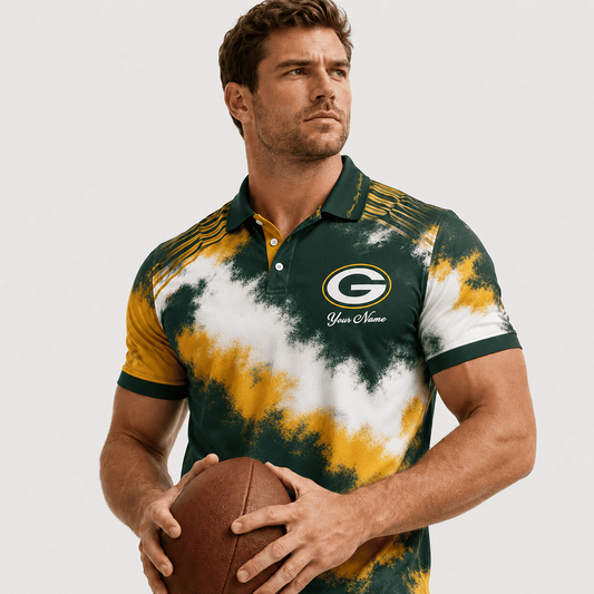 GB X Premium NFL Premium Personalized Helmet Polo Shirt