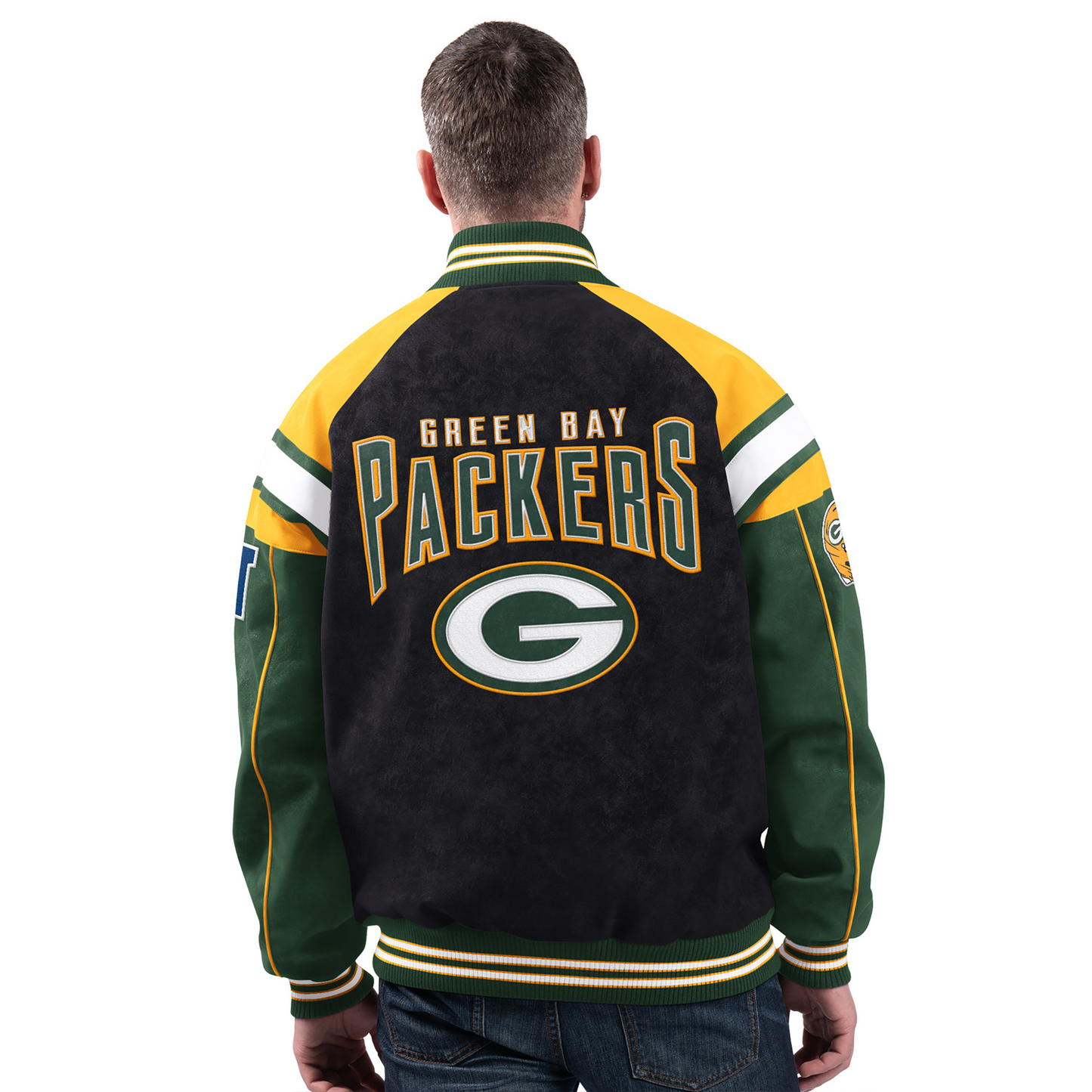 GB x NFL Officially Licensed Faux Suede Jacket DATND TANTD