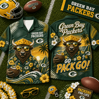 GB x NFL Premium Beach Vibes Hawaiian Shirt