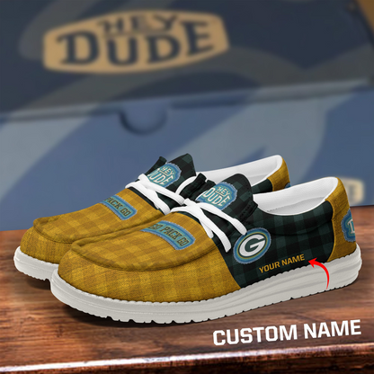 GB x NFL Premium Hey Dude Shoes DATND TANTD