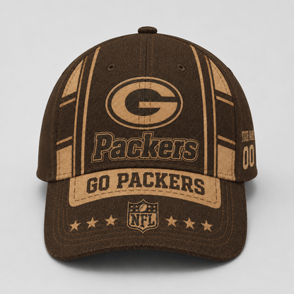 GB x NFL Premium Vintage Leather Personalized Cap for Loyal Fans