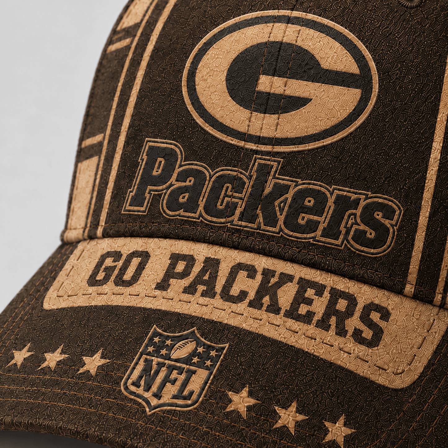 GB x NFL Premium Vintage Leather Personalized Cap for Loyal Fans