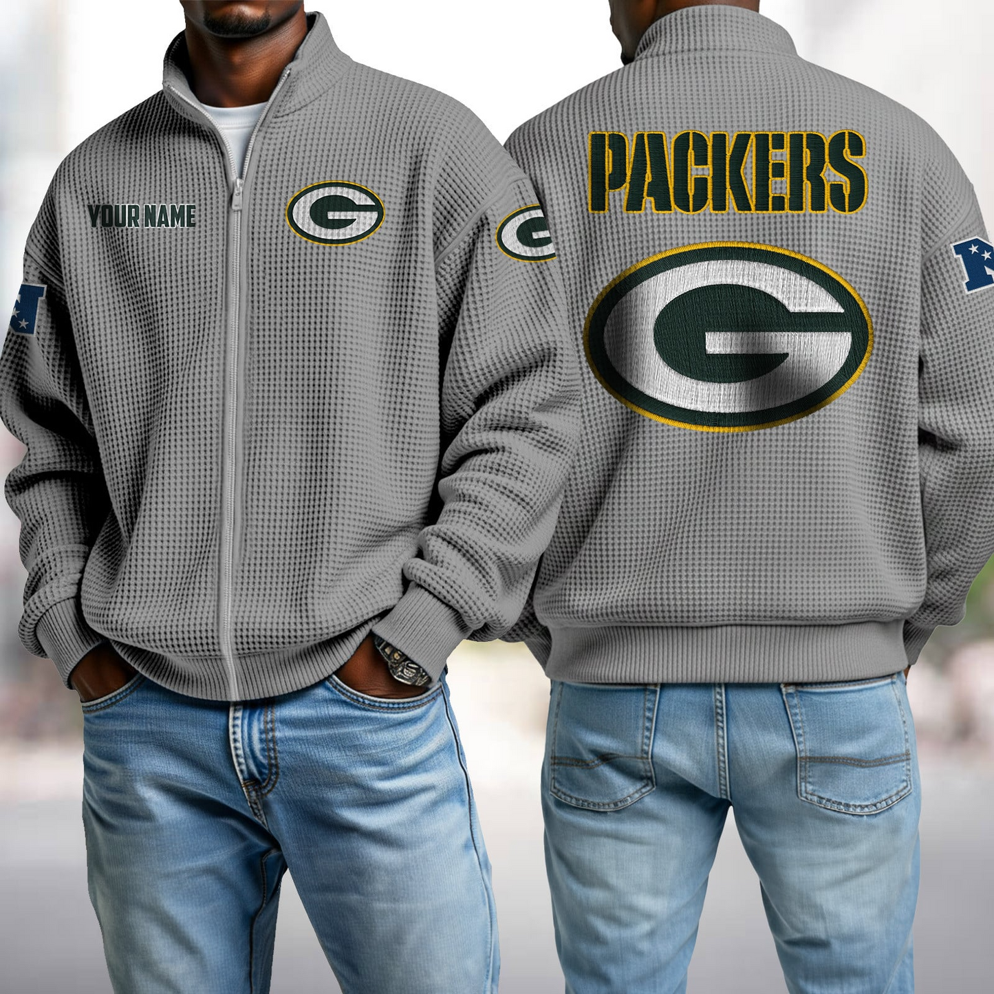 GB x NFL Waffle Zip-Up Sweatshirt DatND DVT