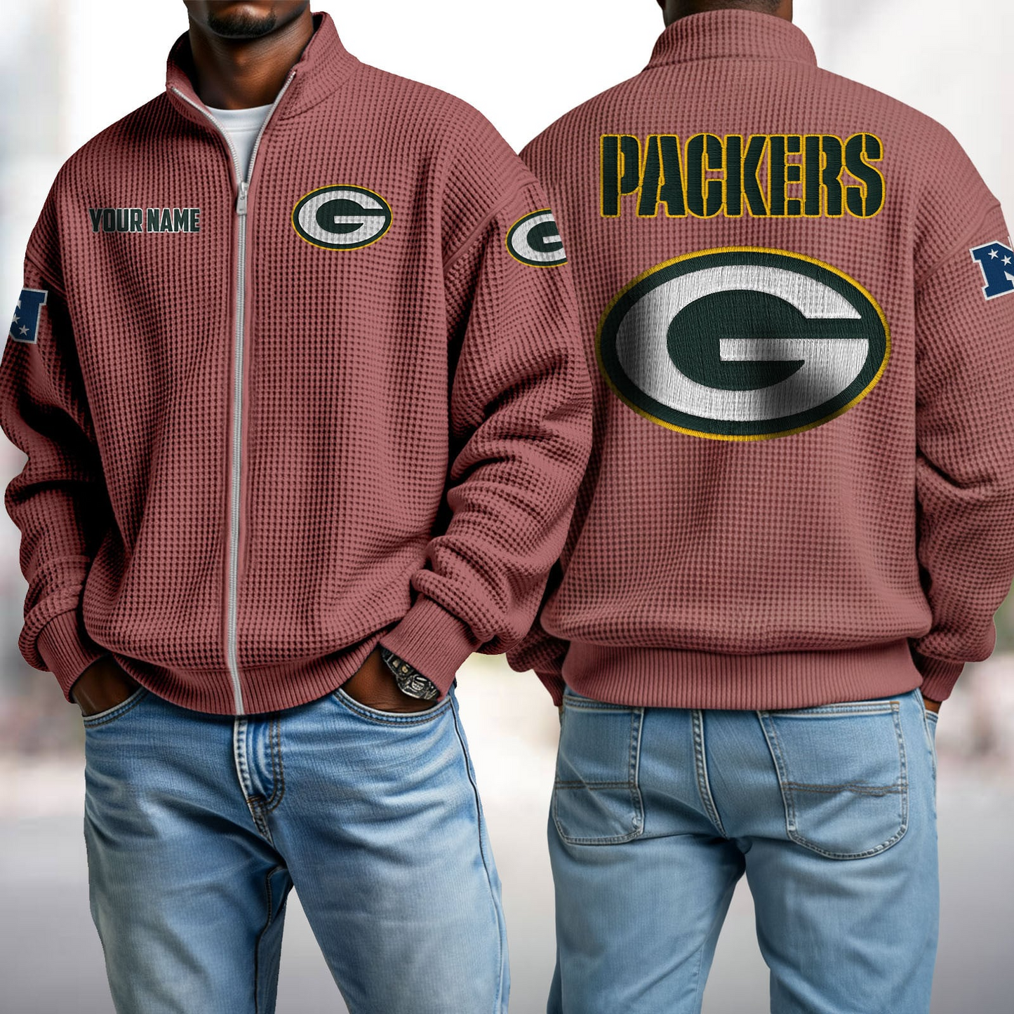 GB x NFL Waffle Zip-Up Sweatshirt DatND DVT