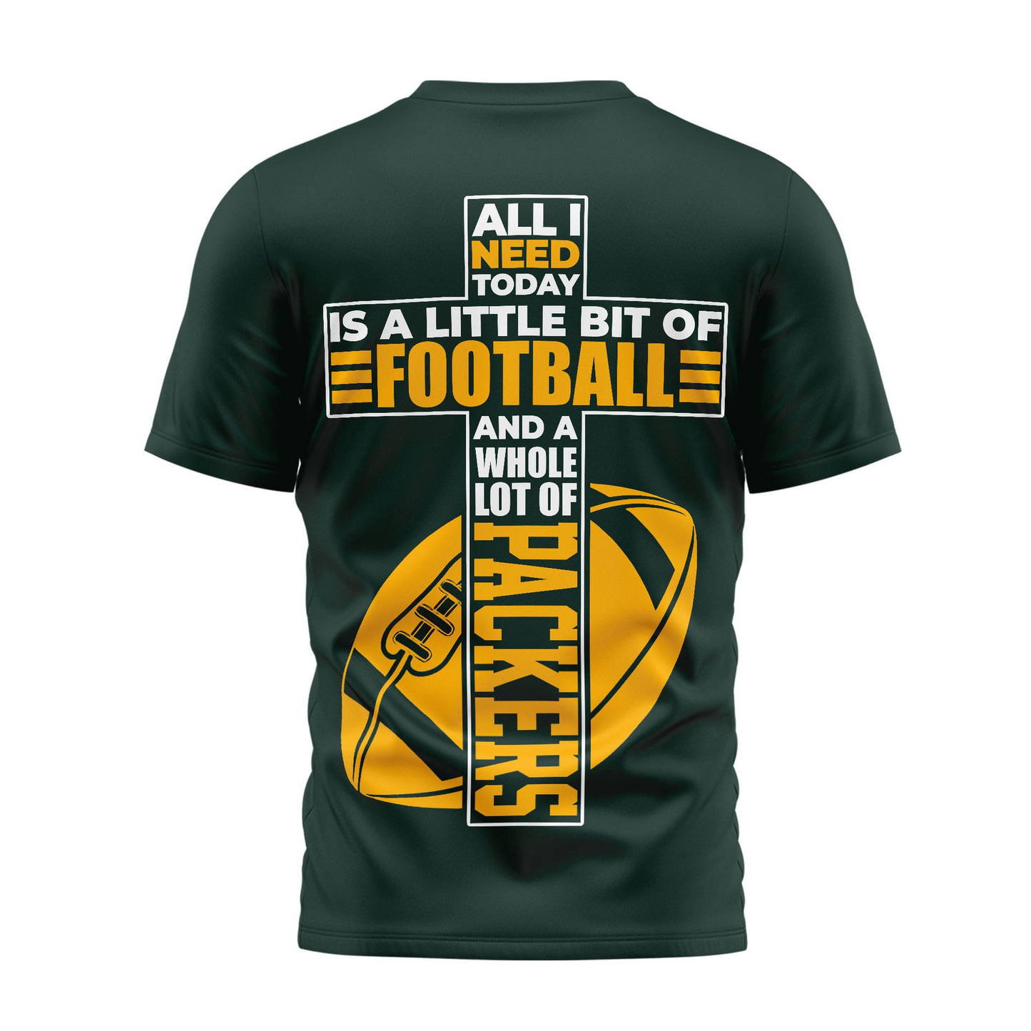 GB x NFL Whole Lot of Football Christian Cross 3D Shirt