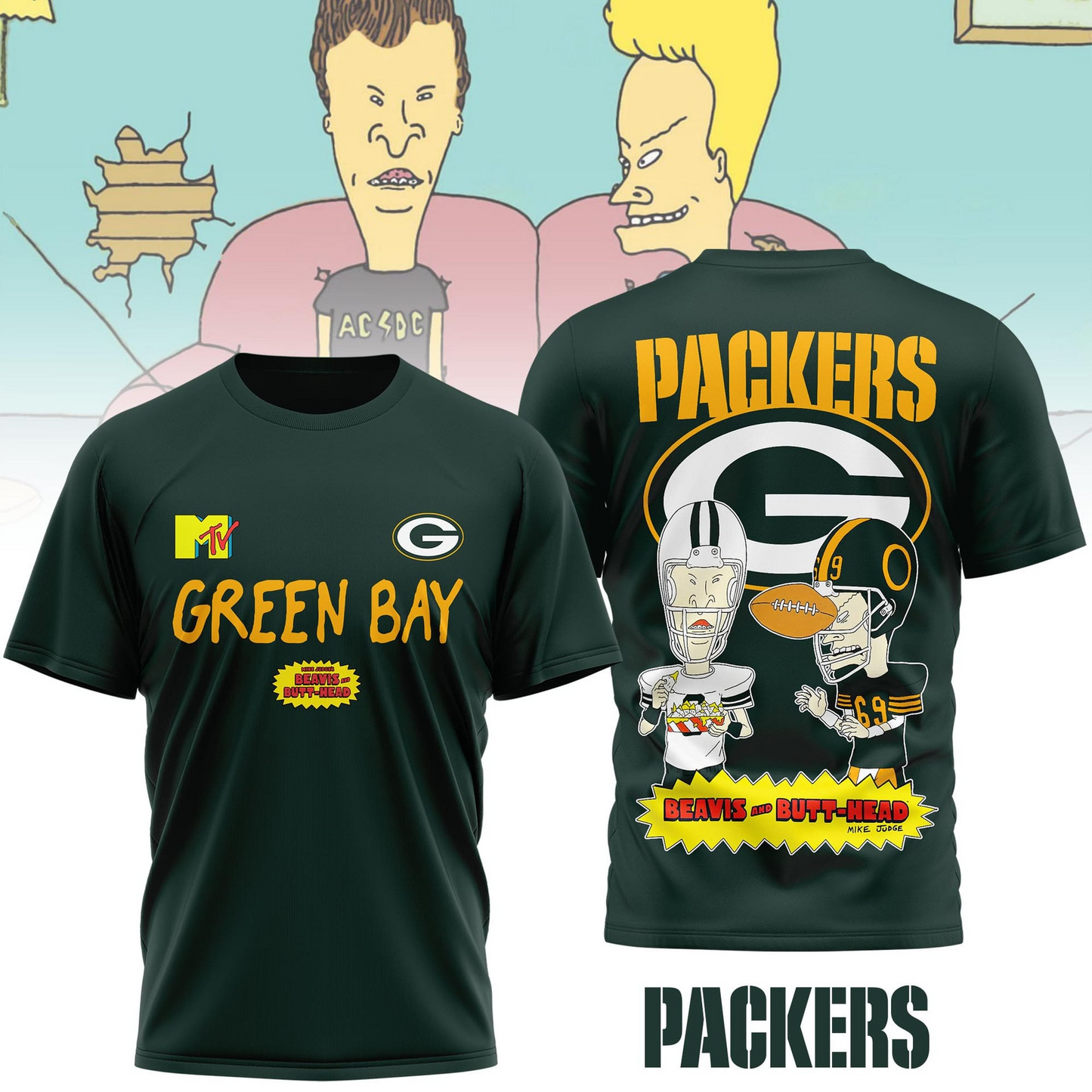 GBP Premium NFL Funny Beavis and Butt-Head Shirt DDT NTL