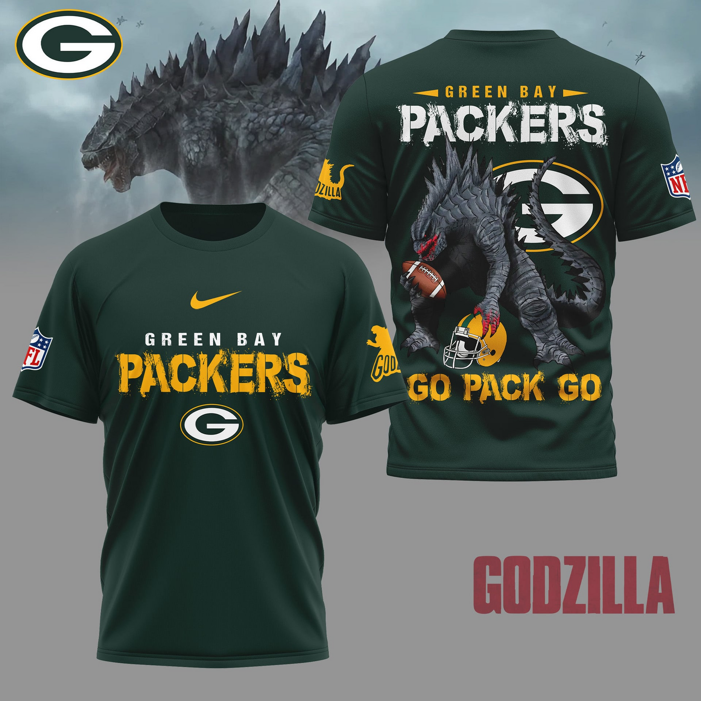 GBP Premium NFL Godzilla Football Shirt DDT CTND