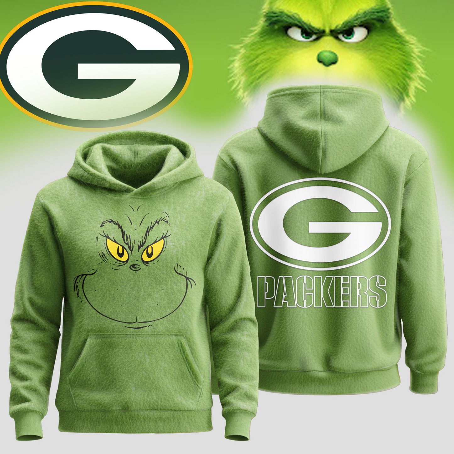 GBP Premium NFL Grinch Christmas Hoodie DDT CTND