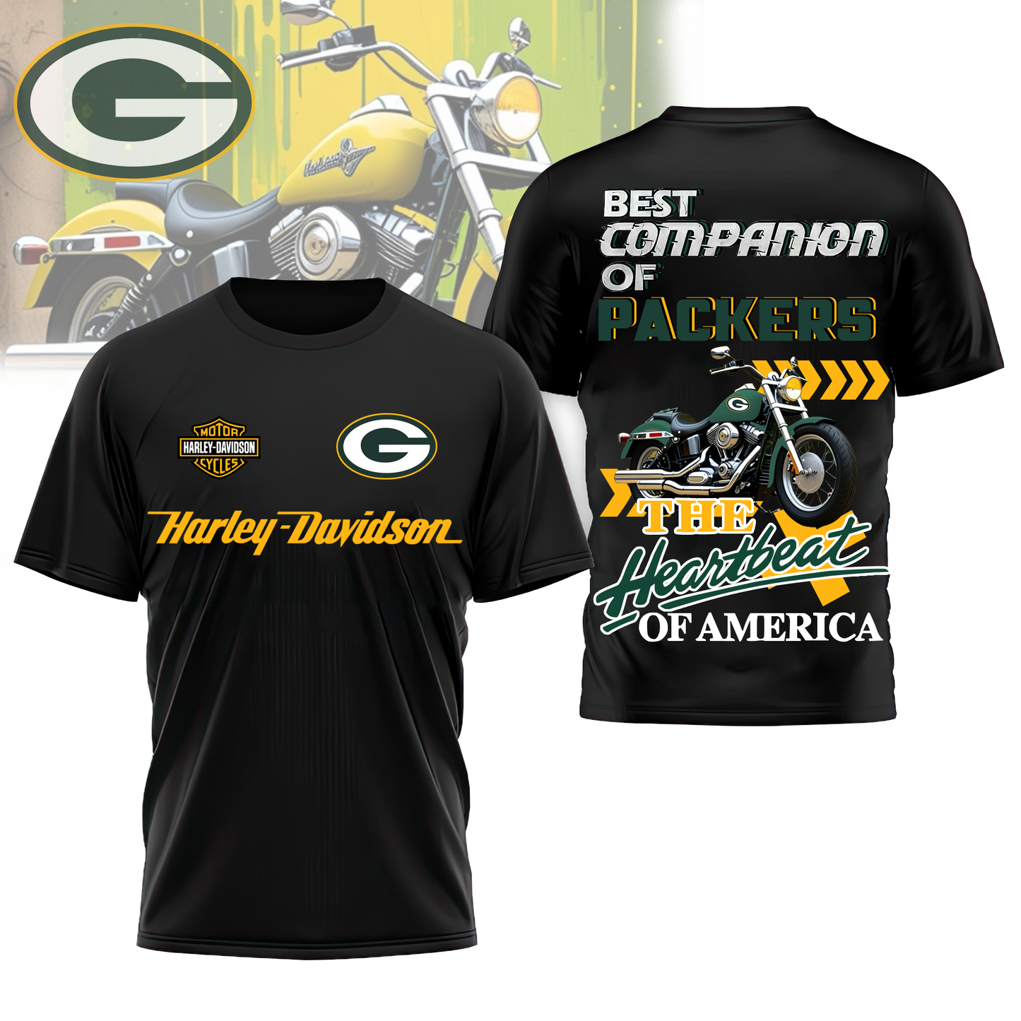 GBP Premium NFL HL Motorcycle 3D Shirt DDT CTND