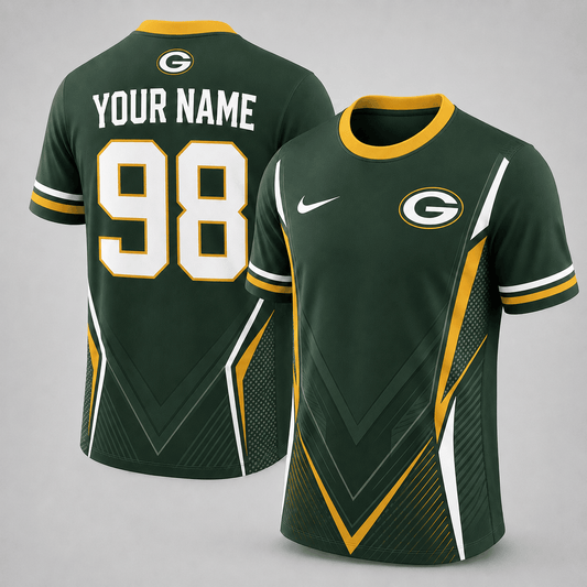 GBP x NFL Custom Name Number Personalized Athletic T-Shirt