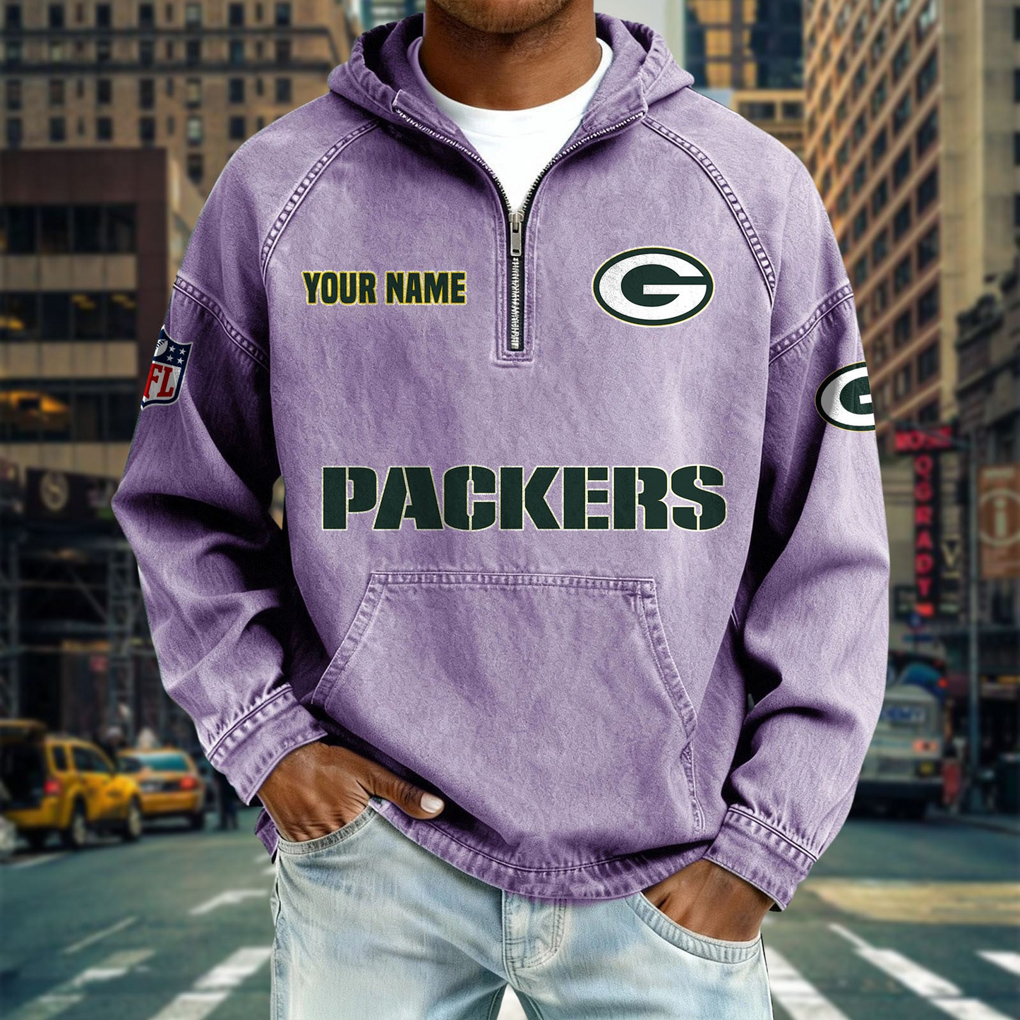 GBP x NFL Denim Long - Sleeved Hooded Sweatshirt DDT NTL