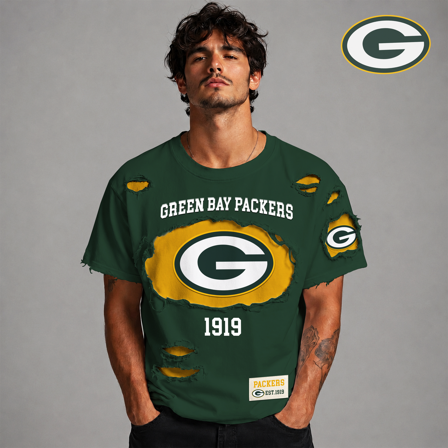 GBP x NFL LUXURY CREW-Neck T-Shirt FOR SUMMER HOLIDAY  180626