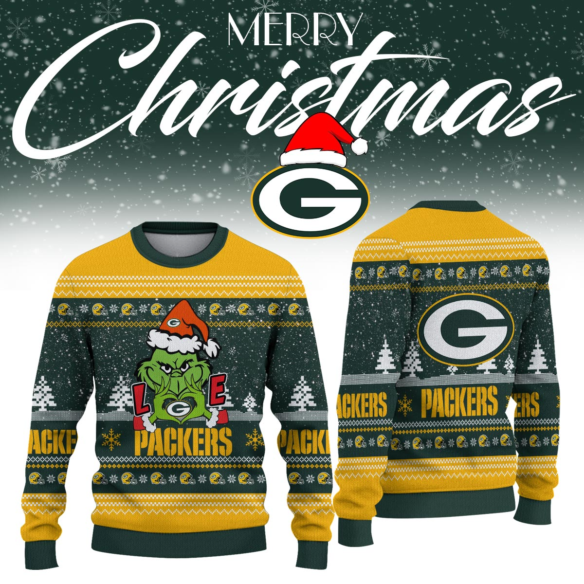 GBP x NFL Love Football Ugly Christmas Sweater DDT NTL
