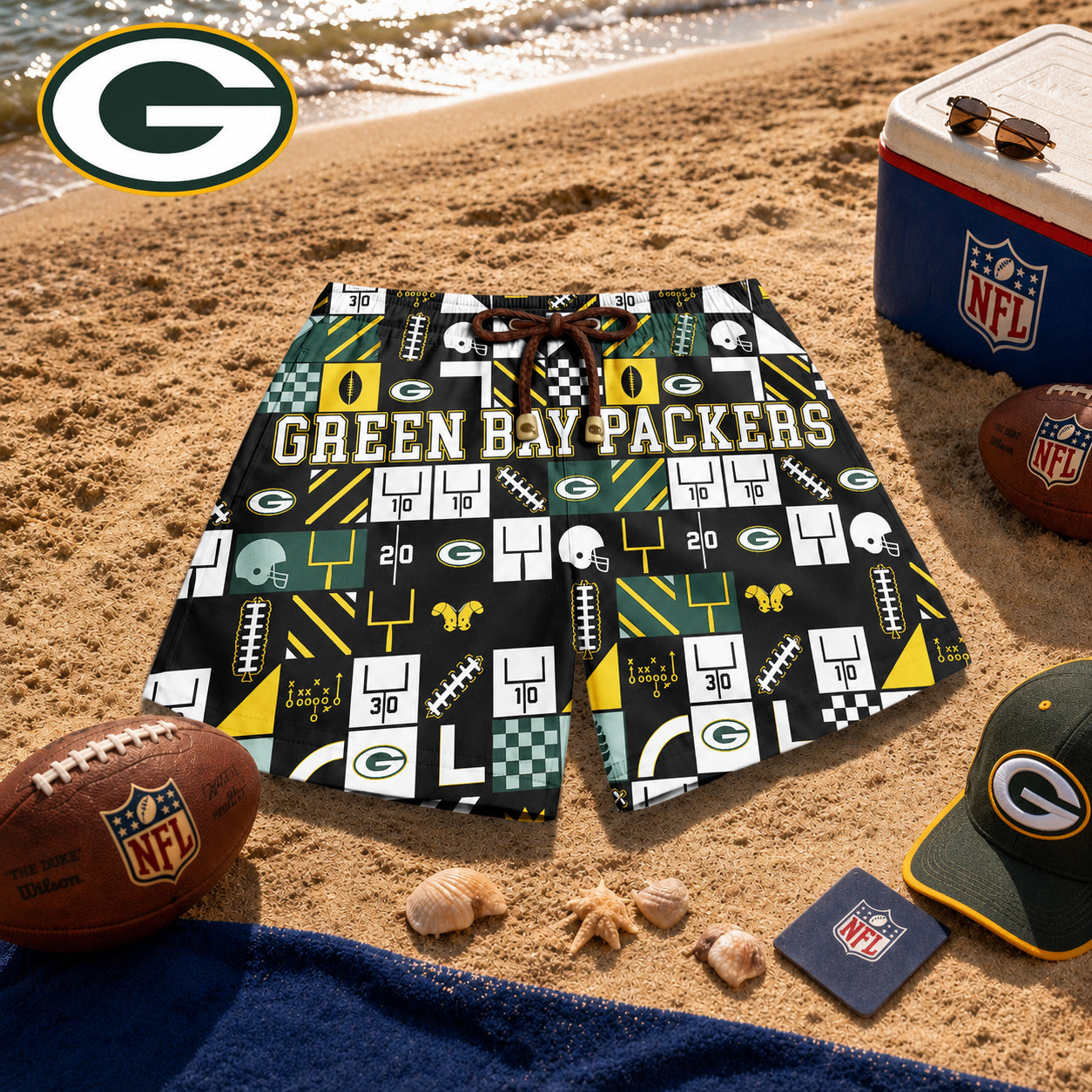 GBP x NFL Luxury Beach Shorts 180626