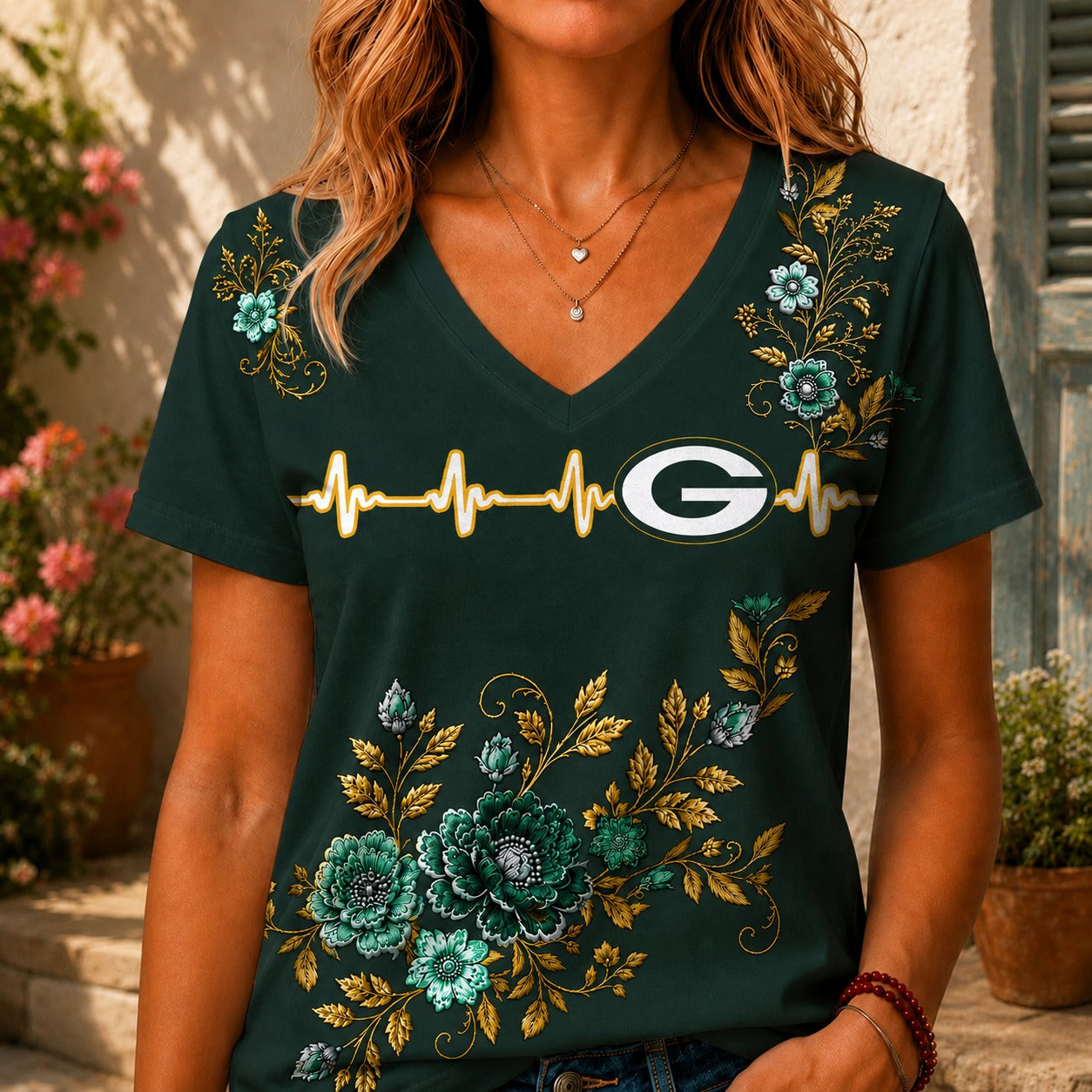GBP x NFL Luxury Women V-Neck Shirt