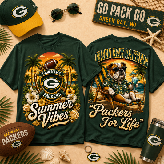 GBP x NFL Summer Tshirt Funny Dog Custom Any Name Gifts
