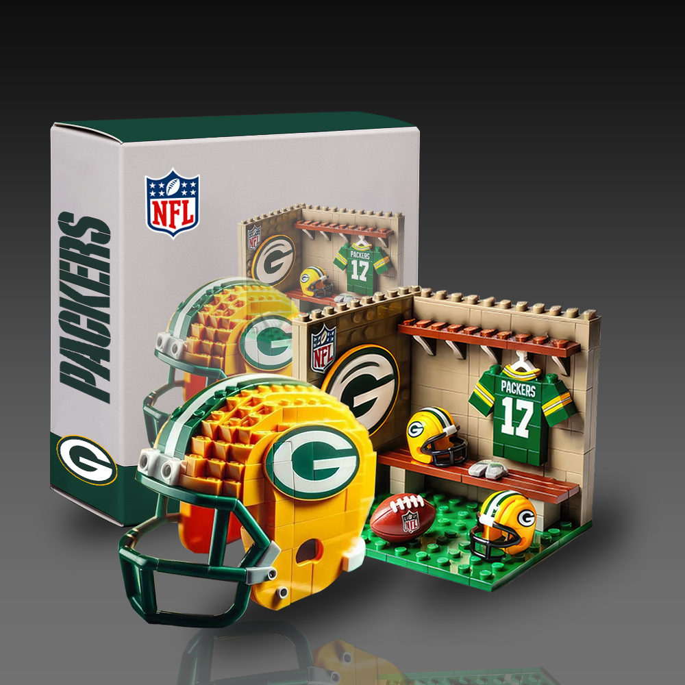 NFL Team Changing Room & Helmets Building Block Football Set DDT CTND