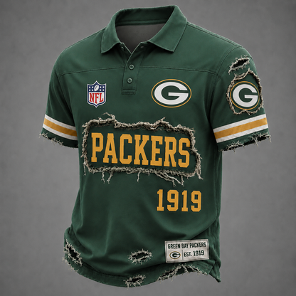GB x NFL LUXURY V-Neck T-Shirt 3005 DatND DVT