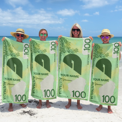 GG x AFL $100 Personalized Beach Towel Gifts For Fan DDT CTND