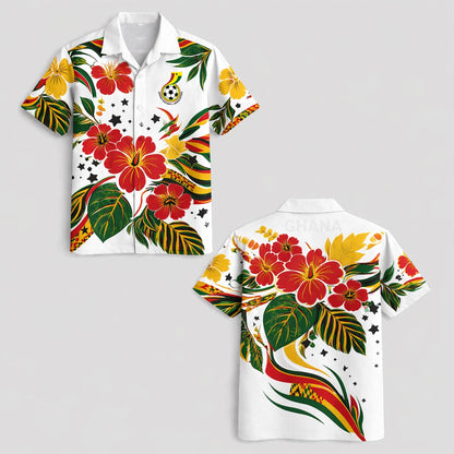 Ghana World Cup 2026 Floral Hawaiian Shirt PVT02 DATND LBN 90526