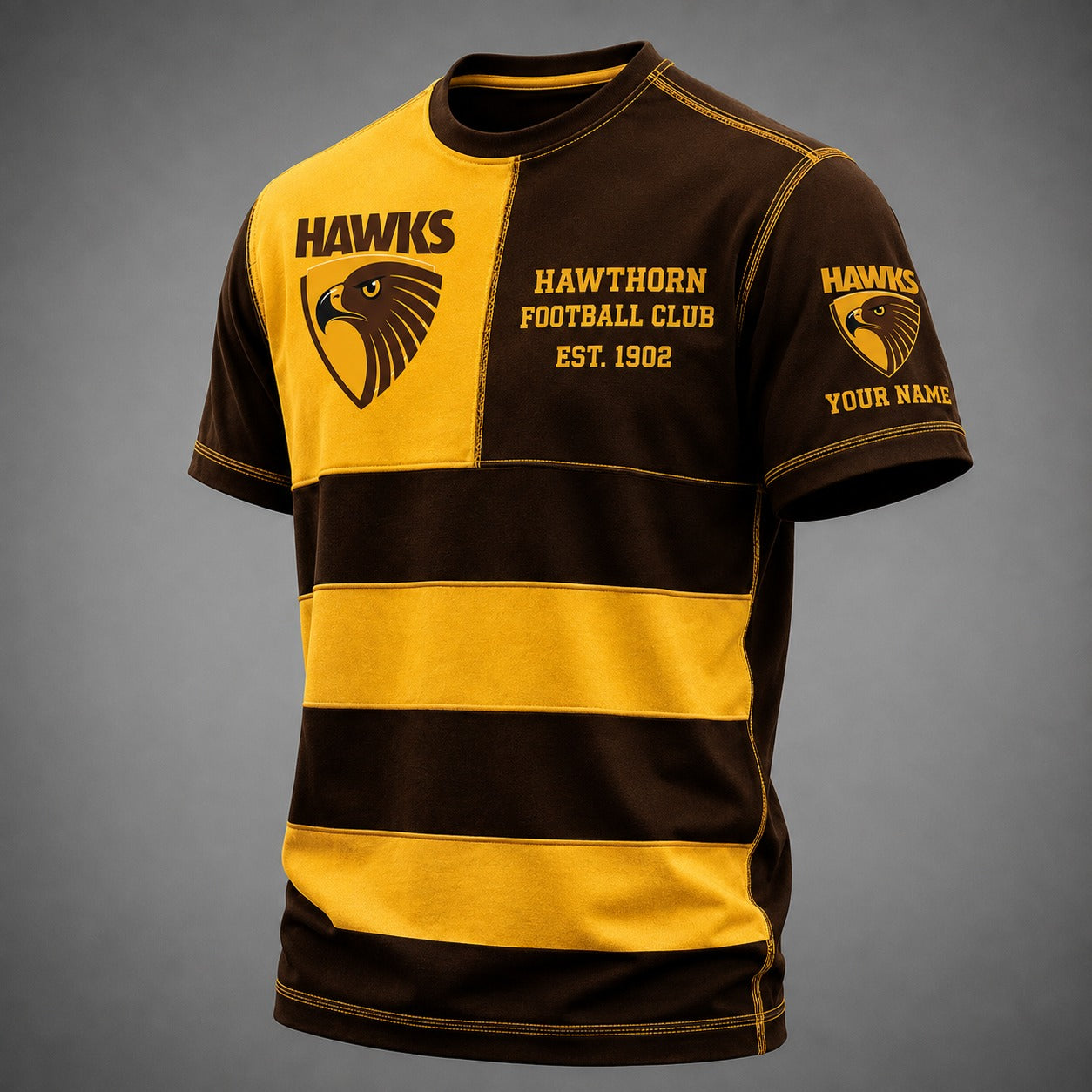 HAW x AFL Premium Vintage All Over Print T-Shirt 3D Personalized Gift For True Fan