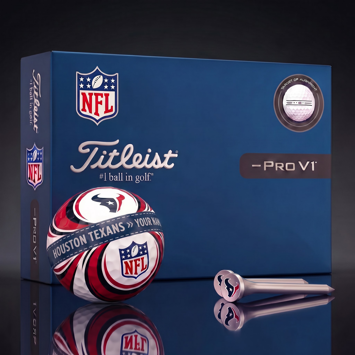 HOU X Luxury NFL Football Golf Ball Set – Personalized Edition