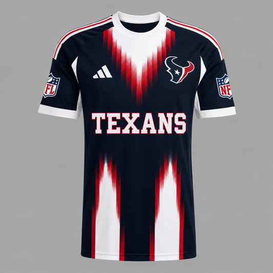 HOU X Premium NFL Men’s Athletic Brush Stripe T-Shirt