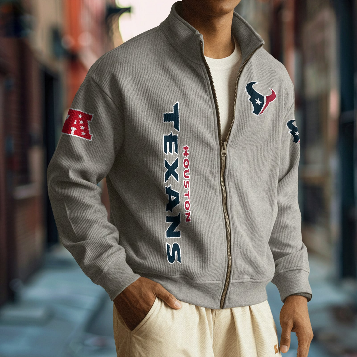 HOU x NFL Corduroy Zip-Up Jacket DatND DVT