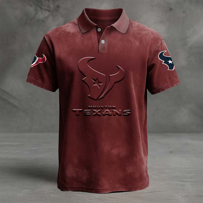 HOU x NFL Embossed Polo Shirt DATND TANTD