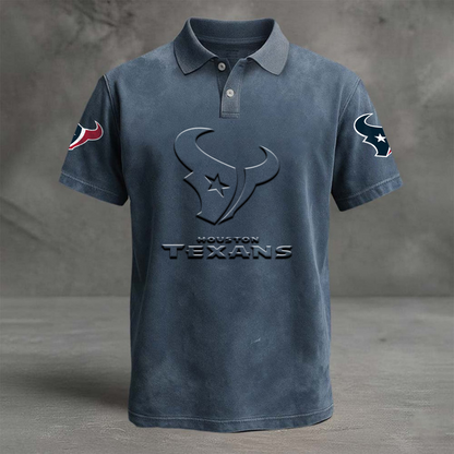 HOU x NFL Embossed Polo Shirt DATND TANTD
