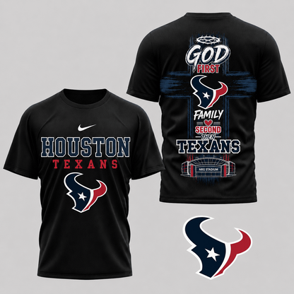 HOU x NFL Faith Family Team Pride 3D T-Shirt 0207