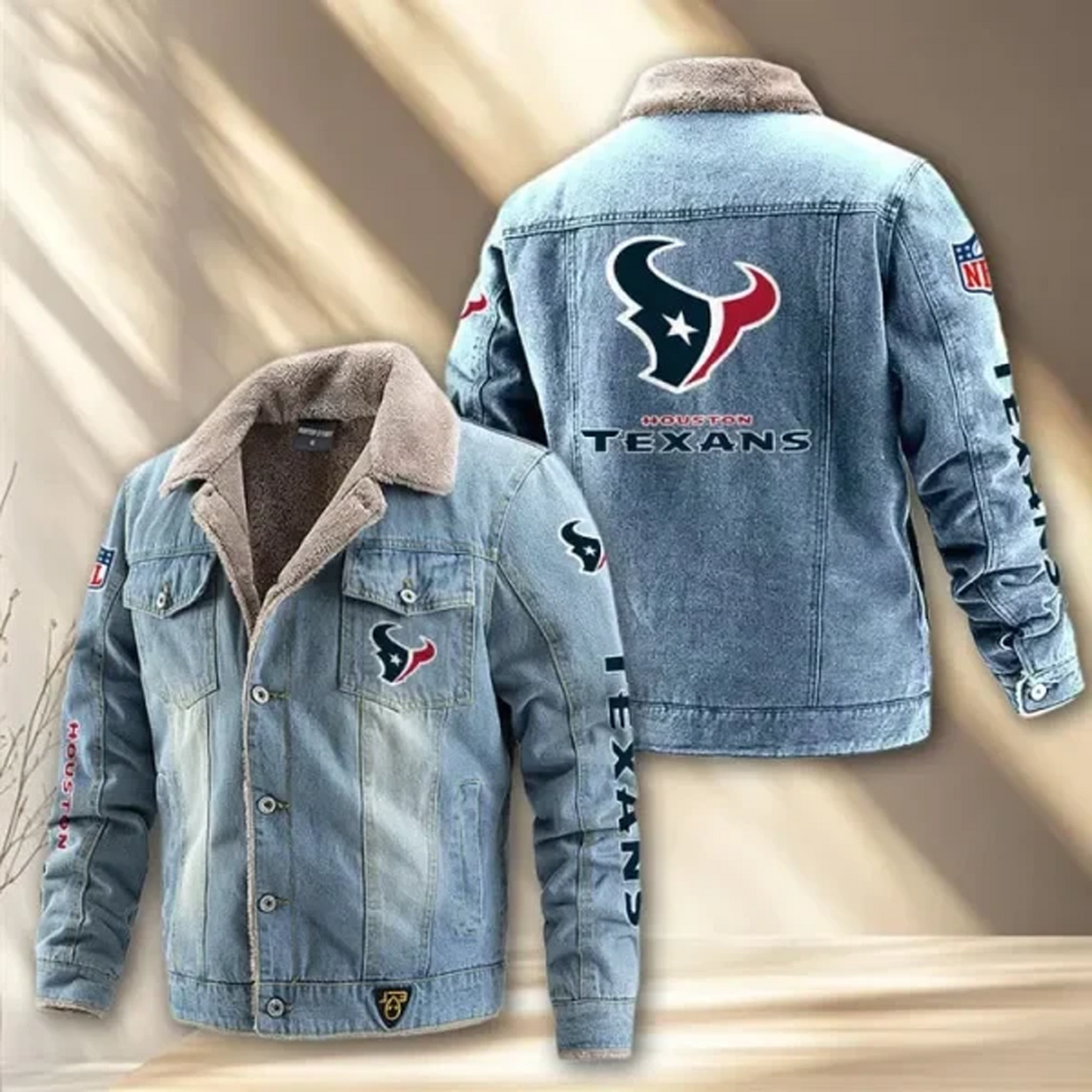 HOU x NFL Fleece Lined Denim Jacket DatND DVT