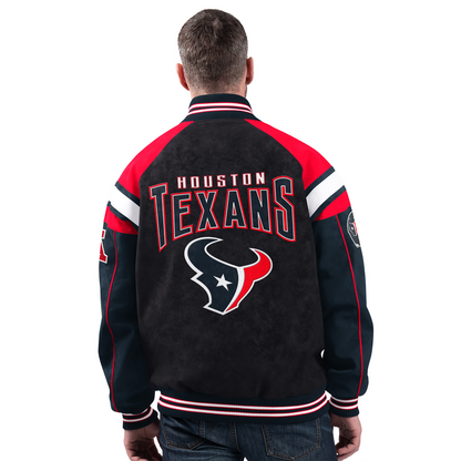HOU x NFL Officially Licensed Faux Suede Jacket DATND TANTD 261125