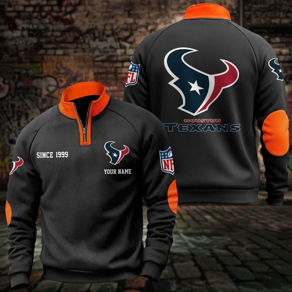 HOU x NFL Sweatshirts Quarter Collared Sweatshirt Pullover DatND DVT