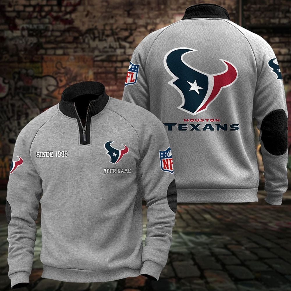 HOU x NFL Sweatshirts Quarter Collared Sweatshirt Pullover DatND DVT