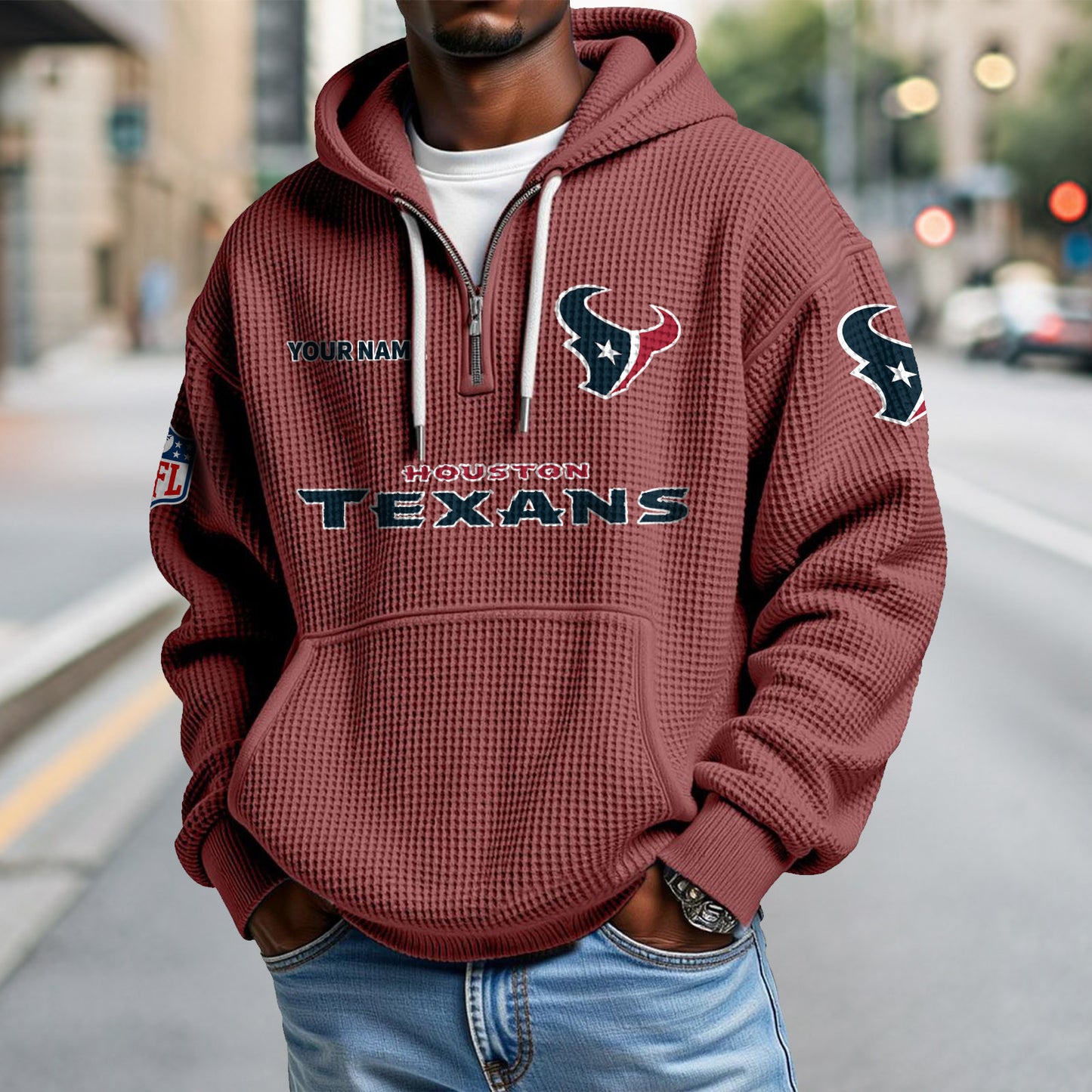 HOU x NFL Waffle Hoodie DatND DVT