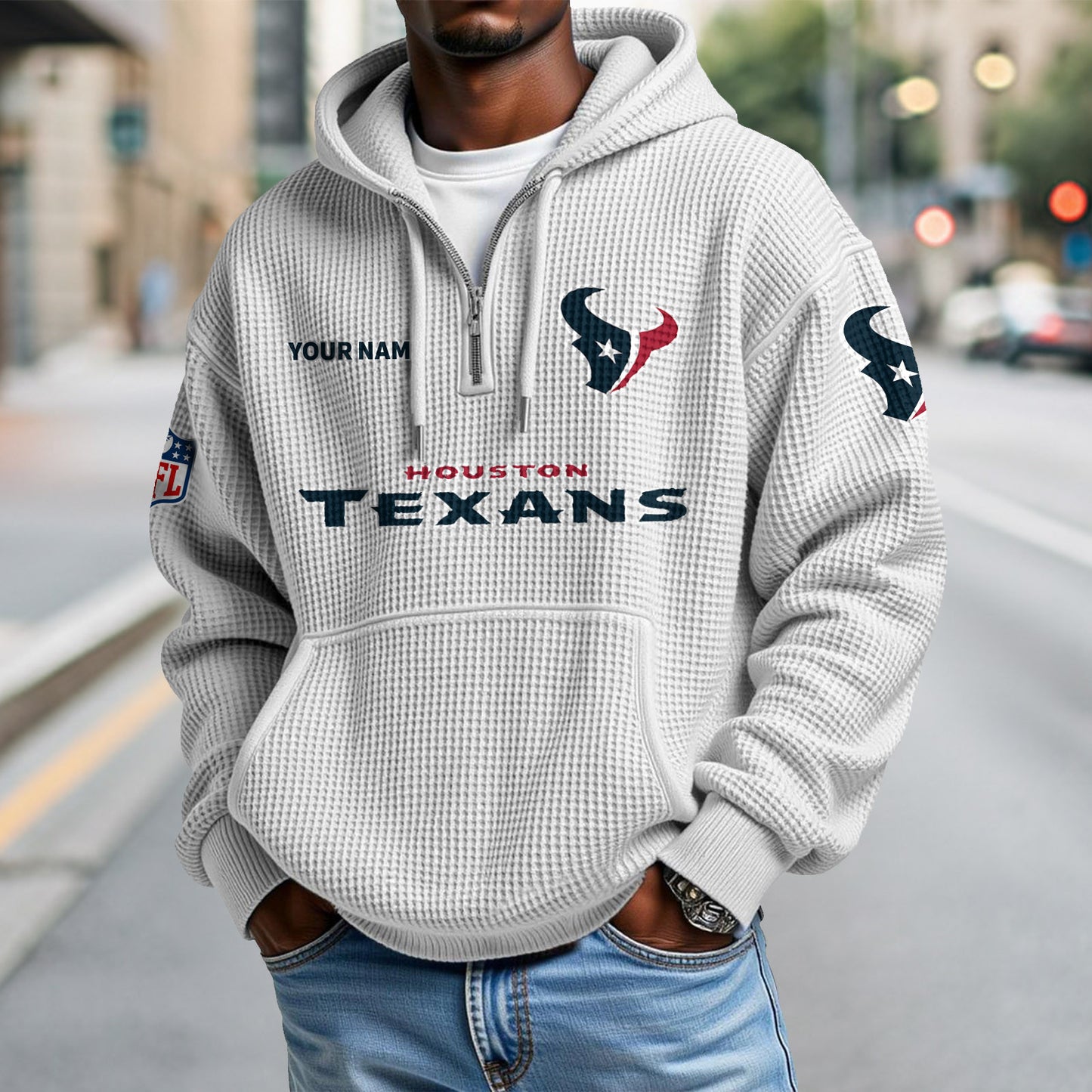 HOU x NFL Waffle Hoodie DatND DVT