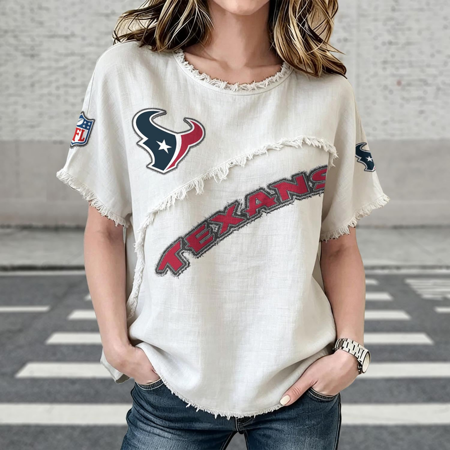 HOU x NFL Womenƒ??s Vintage O-Neck 2905 DatND DVT
