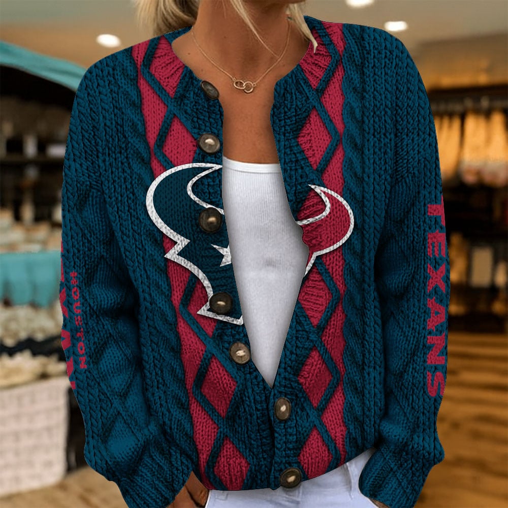 HOU x NFL Women's Cardigan Sweater DatND DVT