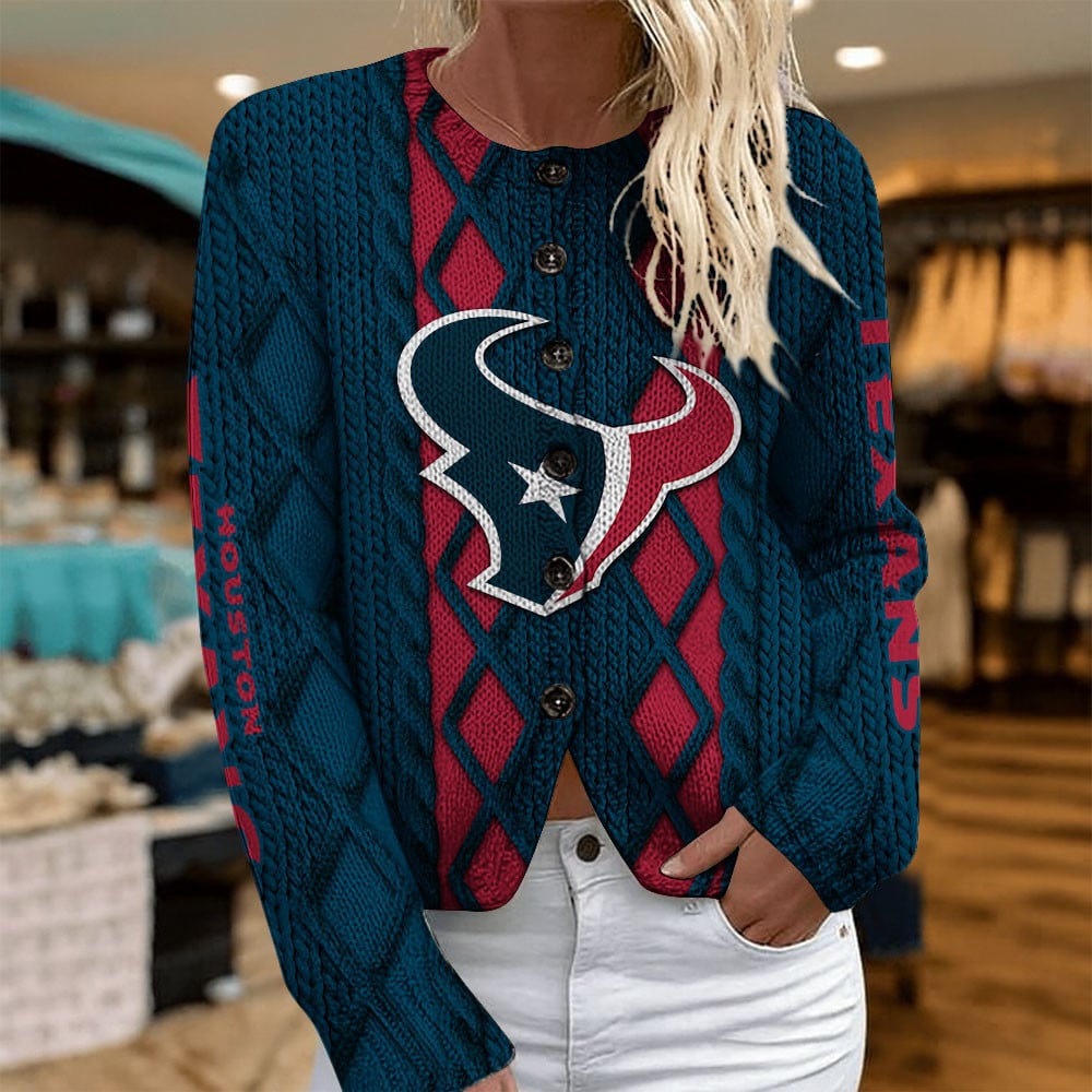 HOU x NFL Women's Cardigan Sweater DatND DVT