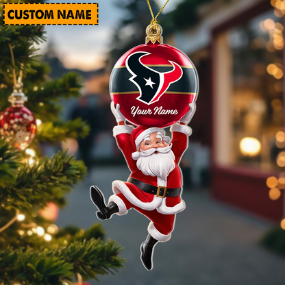 HOU x Personalized NFL Acrylic Ornament Christmas DATND TANTD