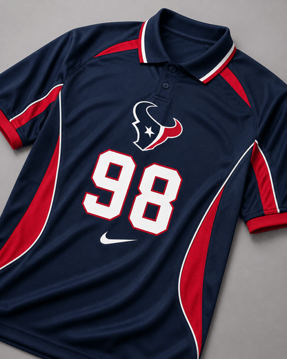 HT Premium NFL Custom Number Sports Style Polo Shirt