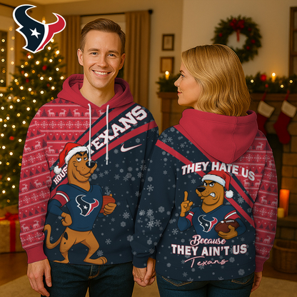 HT Premium NFL Funny Christmas Scooby Doo 3D Hoodie DDT CTND
