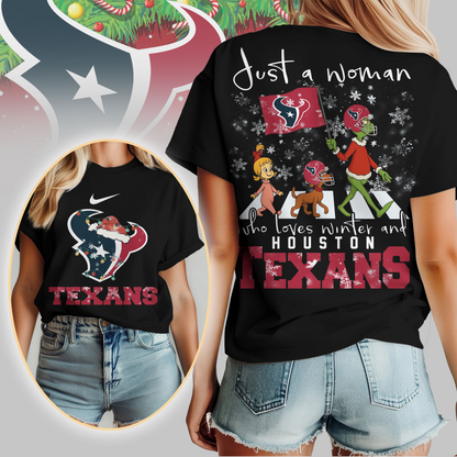 HT Premium NFL Just A Woman Who Loves Winter 3D Shirt DDT CTND