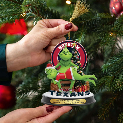 HT Premium NFL x Grinch Acrylic Ornament DDT NTL