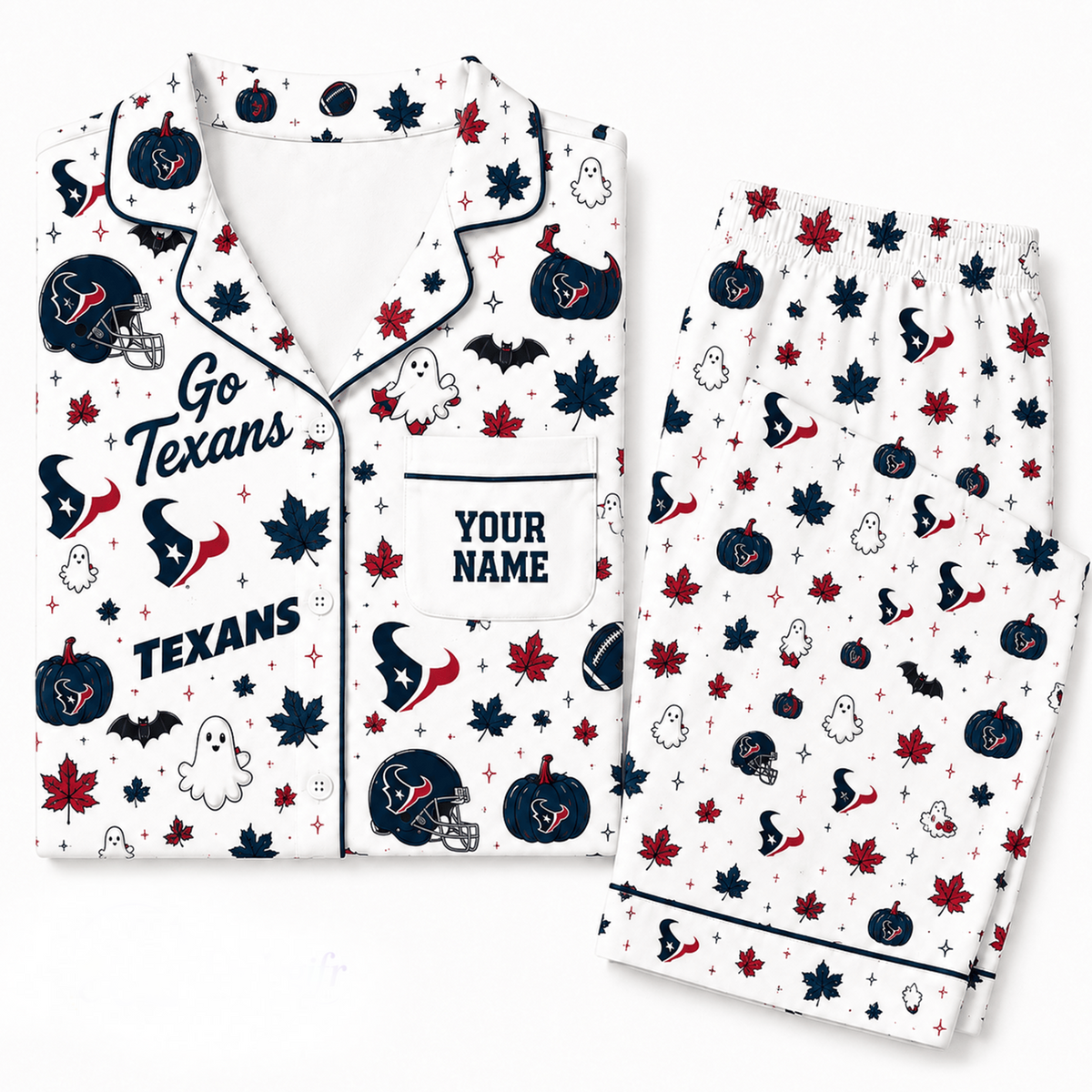 HT x NFL Halloween Personalized Set Long Pajamas