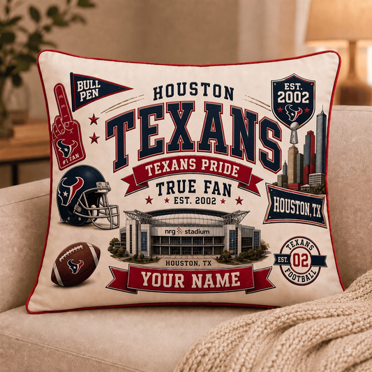 HT x NFL Premium Vintage Pillow Case Personalized Gift For True Fan
