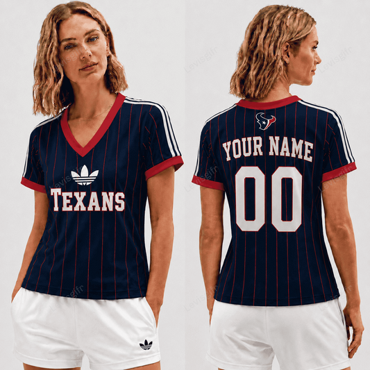 HT x NFL Premium Women V-neck Shirt Personalized Gift For Fan